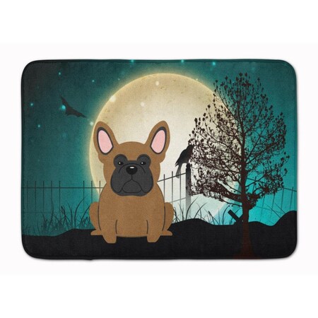 Carolines Treasures Halloween Scary French Bulldog Brown Machine Washable Memory Foam Mat BB2203RUG